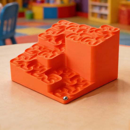 Pista de Bolinhas Curva de Hilbert Impressa em 3D Labirinto Fractal de Loop Infinito com Bolas de Aço Arte Cinética Matemática Fractal Brinquedo de Mesa