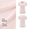 Women's Quick-Dry Short Sleeve Yoga T-Shirt - Lightweight, Breathable Fitness Top for Summer Running and Sports.