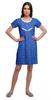 Moomaya Cotton Lace Neckline Sleepwear For Women Button Placket Nightdress