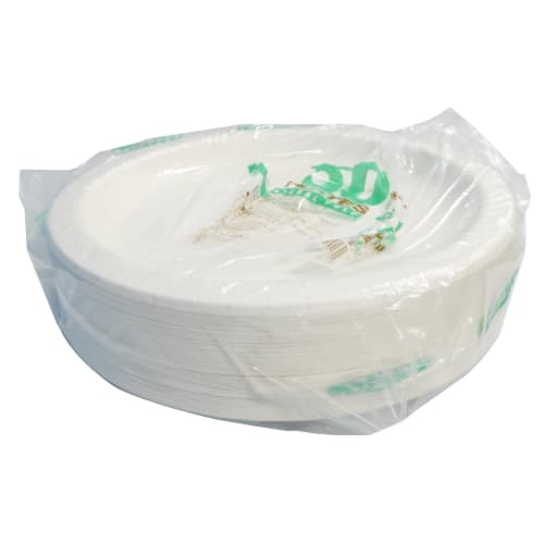 Paperware Natural Pulp Plates, 26cm, 50 Pieces, Thick, Microwave-Safe