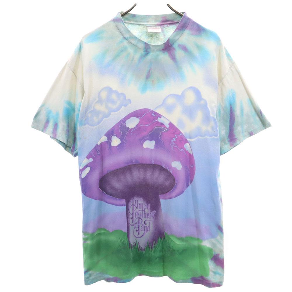 

ONEITA 90-х годов Сделано в США Футболка с коротким рукавом и узором тай-дай The Allman Brothers Band Мужская Б/У