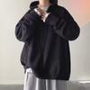 Autumn Winter New Hong Kong Style Hooded Sweater Men's Couple College Solid Color Jacket Pullovers