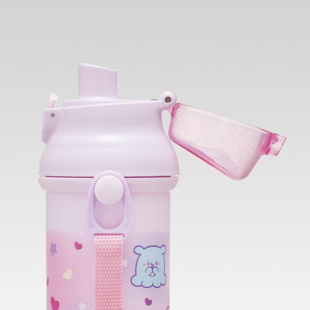 Skater Wasser Direkt Spülmaschine Mit Liebe Hergestellt Kinderflasche, 480ml, Trinken, Kunststoff, Ein-Tasten-Bedienung, Sicher, Japan, Einfachheit, Mädchen-Design,