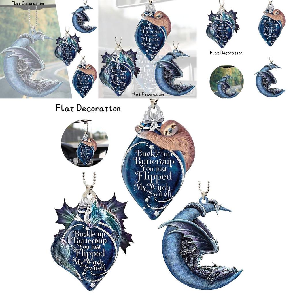 Blue Moon And Dragon Lover Car Ornament Holiday And Home Decoration Hanging Pendant