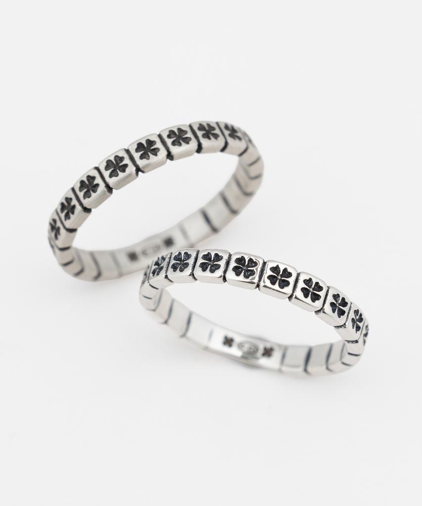 Graynoise Clover Mini Rail Ring Bk (925 Silver)