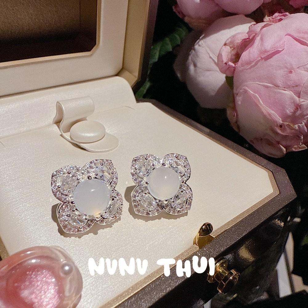 Jewelry, Handmade Wheat Ear Water Drop Gem Earrings, Banquet Haute Couture Glazed Flower Ball Snowflake Zircon Brooch Set