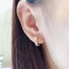 Purple Gold Hammer Pattern Ear Buckle Trendy Personalized Pattern Laser Thick Women'S Rose Gold Plated Earrings