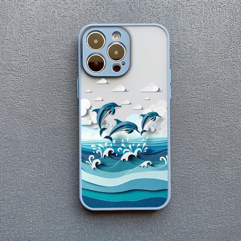

Морские Акулы Дельфины Синее Морское Море Чехол для Телефона для iPhone 16 15 Pro Max Plus 14 13 Mini 12 11 Pro Max X XS XR 7 8 Plus Чехлы iphone 11ProMax