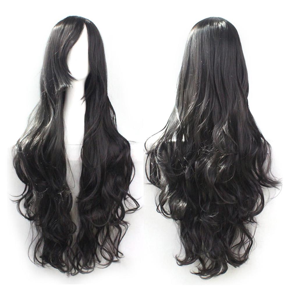 Cosplay-Kostüm-Perücken für Damen, langes lockiges gewelltes rotes Halloween-Party-Anime-Haar