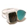 Labradorite, Chalcedony Gemstone 925 Sterling Silver Jewelry Ring Size 7 GK-1243