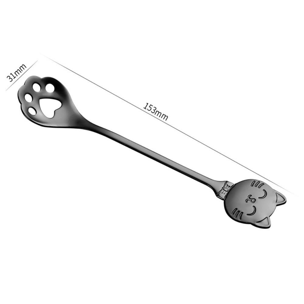 Stainless Steel Coffee Spoon Paw Design Stirring Spoon Cute Ice Cream Spoon  Tableware