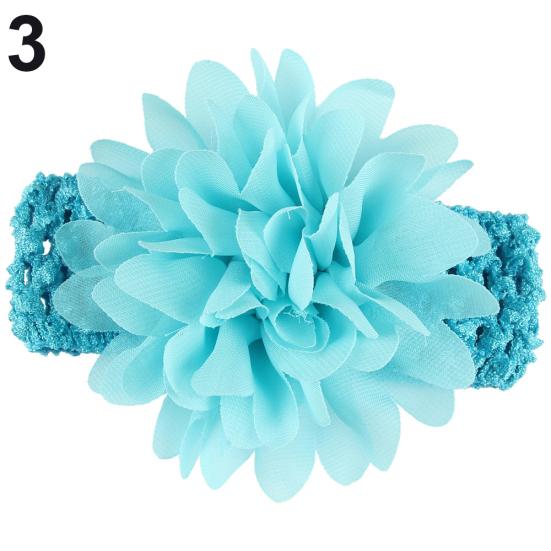 Fashion Baby Girls Kids Chiffon Flower Elastic Headband Hair Accessory Headwear
