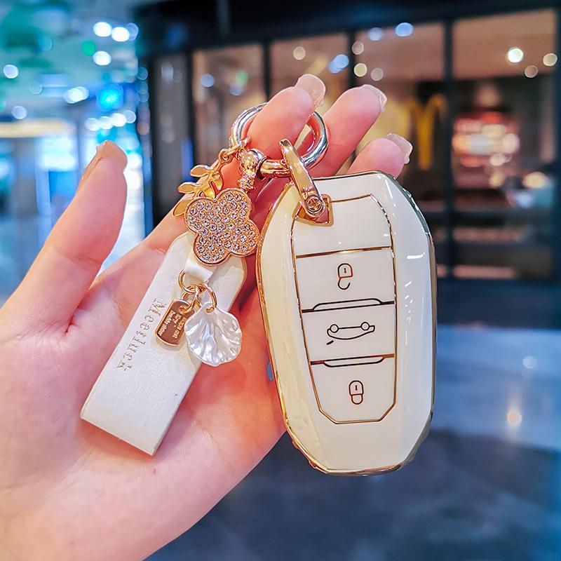 Autosleutelhoes Beschermhoes Tas Voor Peugeot 2008 3008 4008 5008 308 408 508 Citroen C1 C2 C4 C6 C3-XR Picasso Grand DS3 DS5