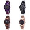 Montre-ceinture de mode pour femme Qualité Supérieure Ciel Étoilé Bracelet Magnétique Acier Inoxydable