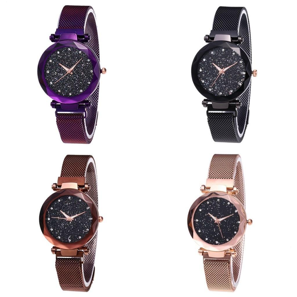Montre-ceinture de mode pour femme Qualité Supérieure Ciel Étoilé Bracelet Magnétique Acier Inoxydable