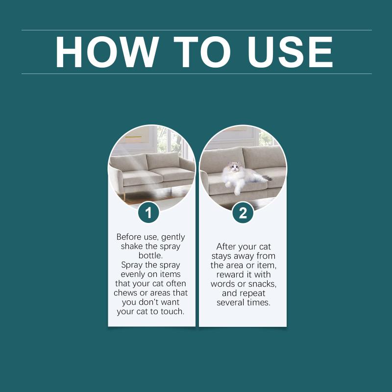 Cat and Dog Deterrent Spray 100ml Bitter Formula Prevents Chewing Furniture Protector Home Use