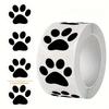 1roll/500pcs Transparent Dog and Cat Paw Stickers DIY Decorative Sticker Mailing Baking and Gift Decoration Dog Cat Paw Stickers