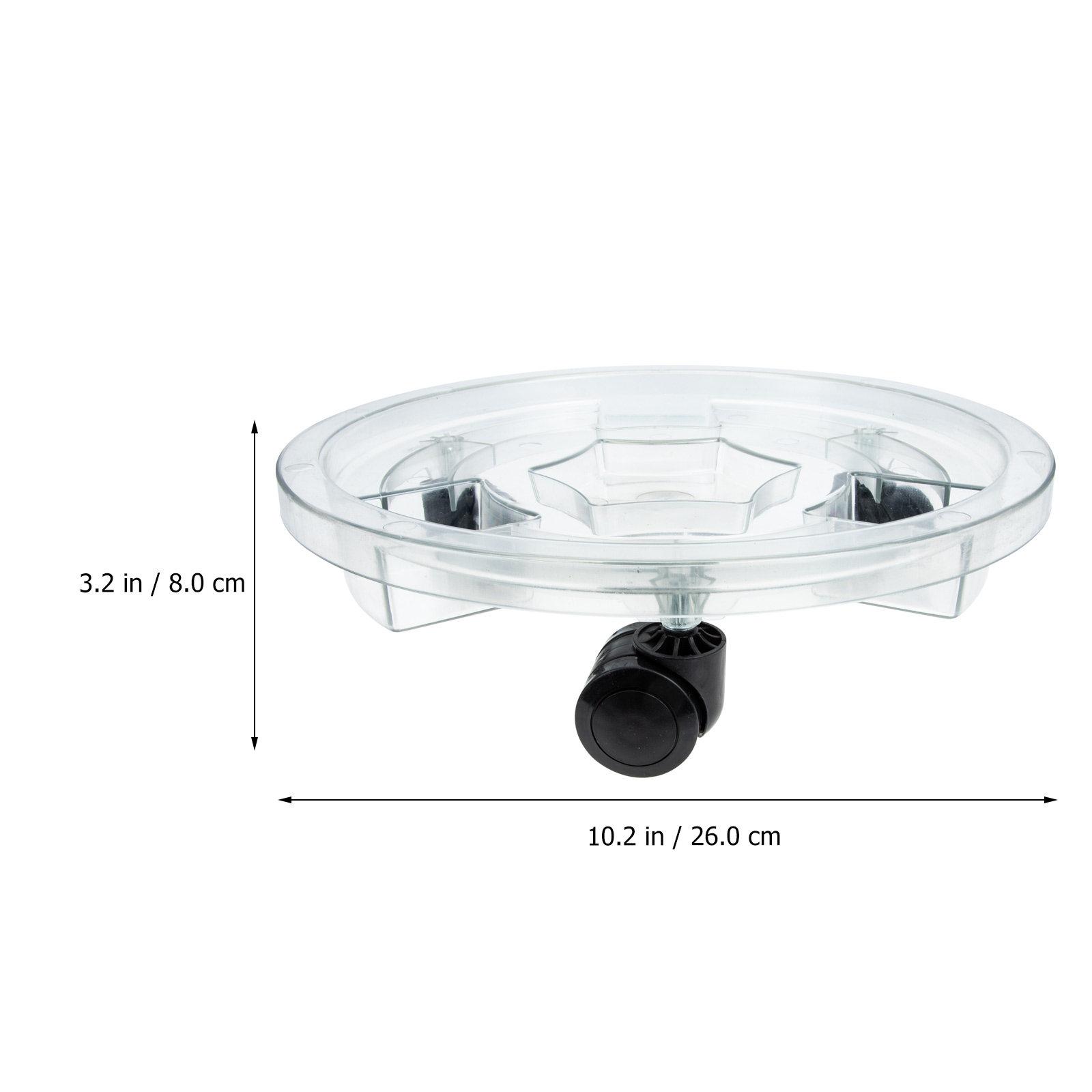 Plastic Plant Stand with Wheels Rolling Flowerpot Base Thickened Outdoor Plant Pot Tray Movable Flower Pot Dolly for Garden