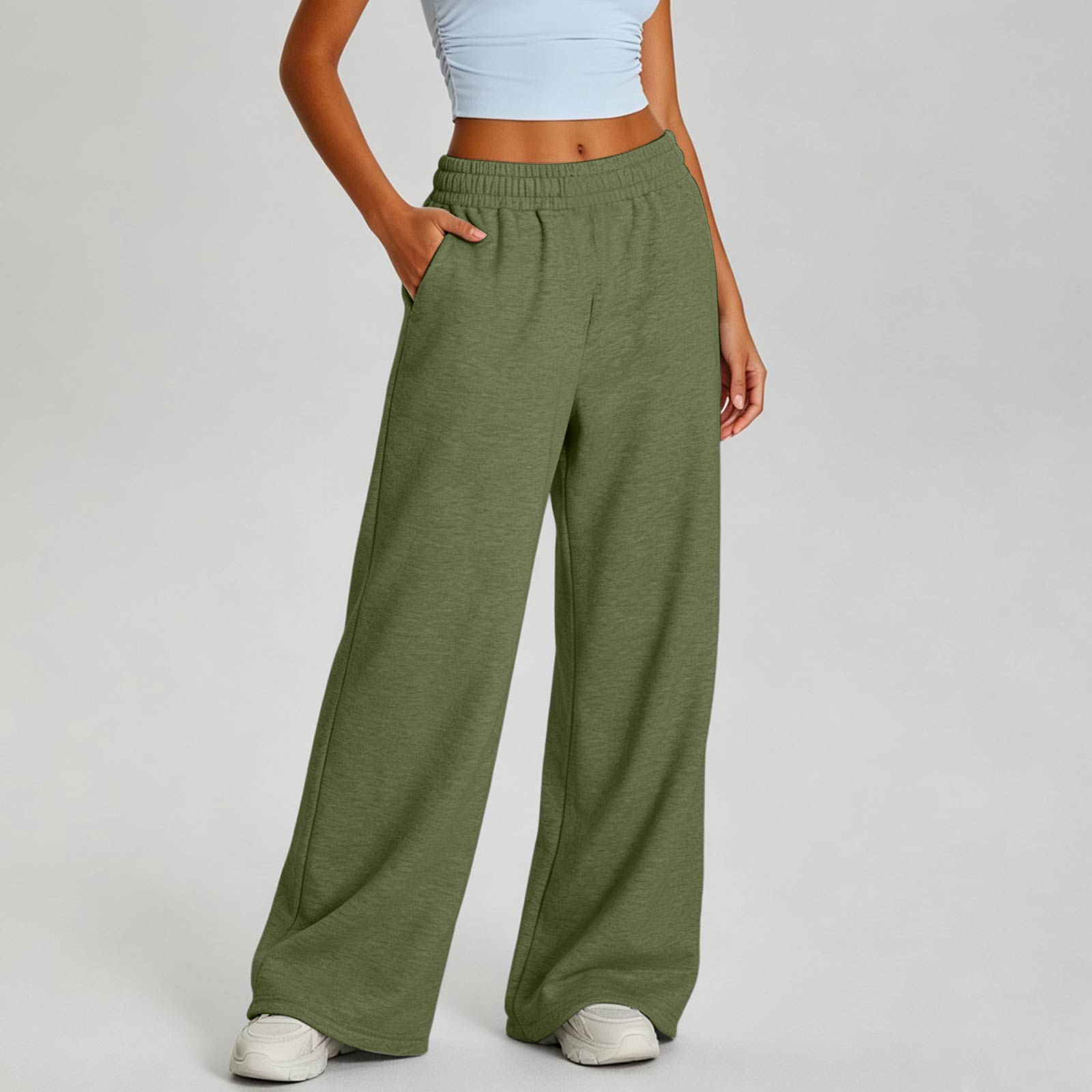 Gefütterte Damen-Jogginghose Lockere Passform Weiter Beinschnitt Lässige Jogginghose für den Winter Alltagsmode XL gray