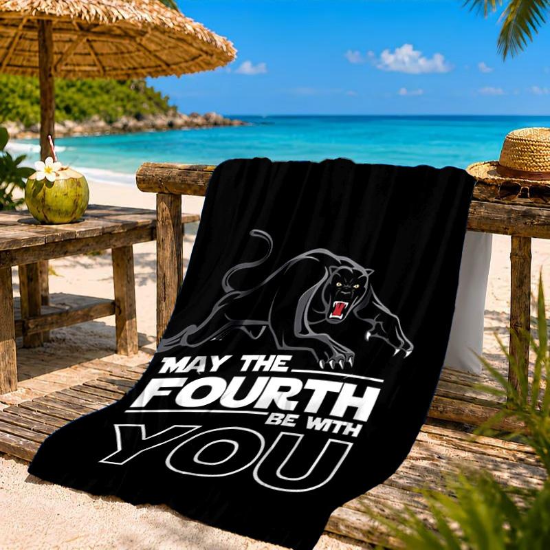 Panther Panthers Spirit Beach Towel, Quick-drying, Easy to Care for, Suitable for Both Fitness and Beach Vacations,Sports Essential