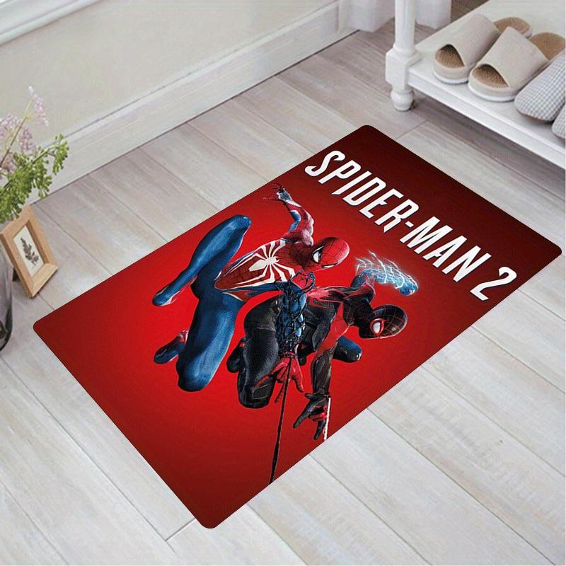 1pc Spider-Man Pattern Area Rug Soft Flannel Floor Mat for Living Room,Office,Bedroom and Carpet,Sofa Coffee Table Floor Mat 60cm by 90cm