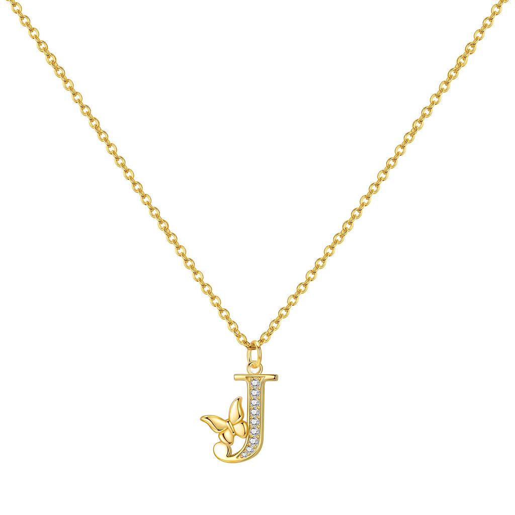 Orstarry 925 Silver Golden A-Z Lucky Letters Necklace Pendant Necklace for Women Birthday Gifts Fashion Fine Jewelry