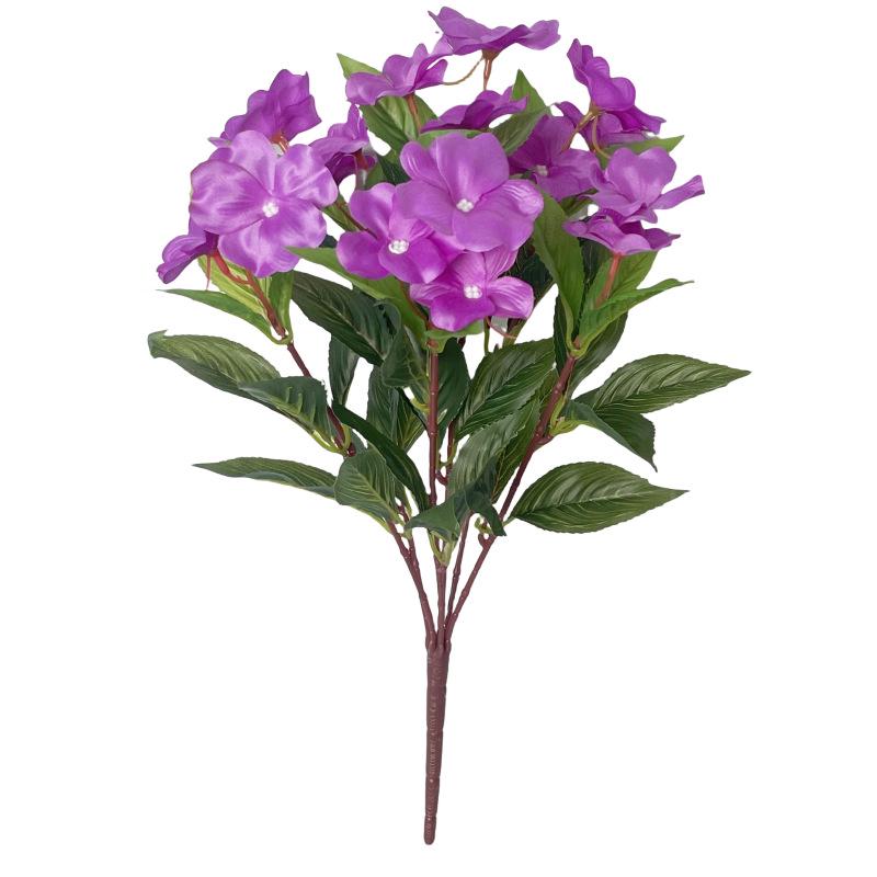 Cross-border Silk Impatiens Fake Flowers for Home, Dining Table, Garden, Fence, or Courtyard Decor.