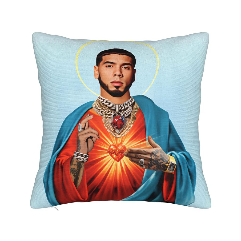 Puerto Rican Rapper A-Anuel AA Pillowcases  Retro Trendy Pillow Case For Sofa Car Home Decor Soft Pillow Cover