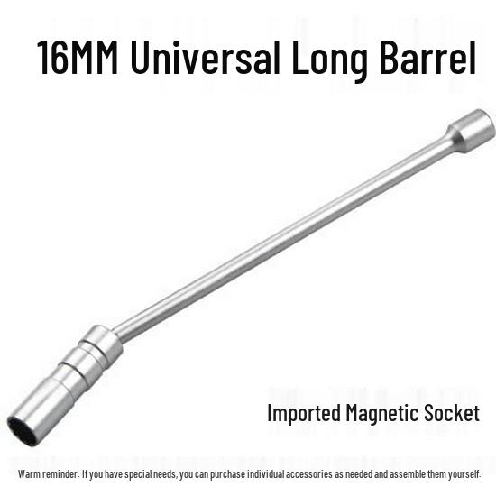 Universal 12-Point Magnetic Spark Plug Socket Wrench for BMW, Mercedes-Benz, Nissan - 14mm & 16mm Removal/Installation Tool