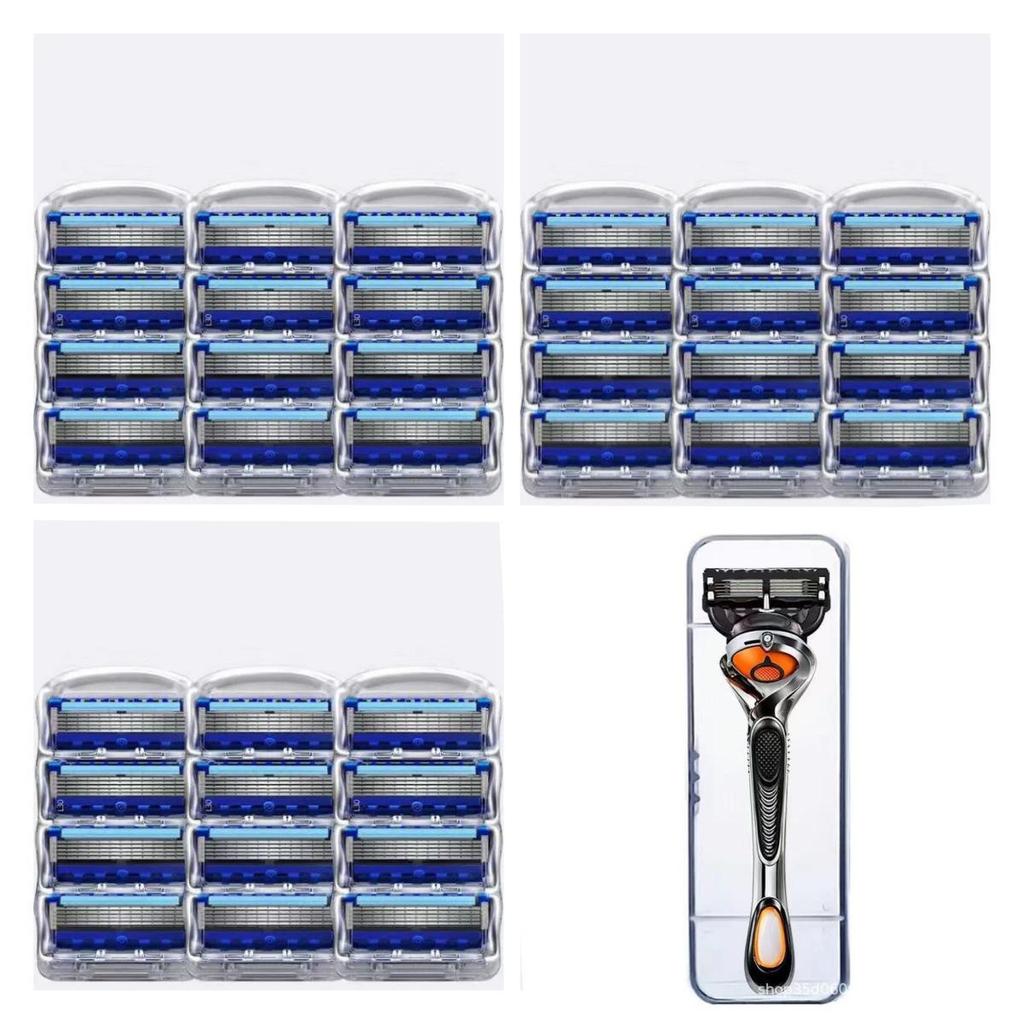 High-Quality Five-Layer Blade Men's Manual Razor - Universal Fit Gillette Head