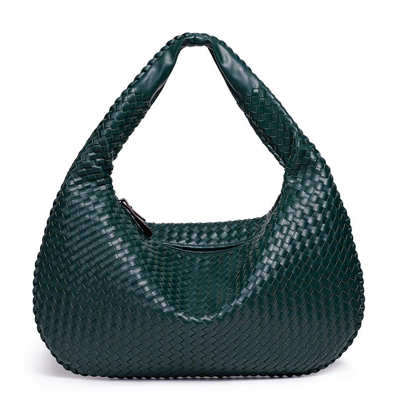 European & American Women's Large Woven Handbag - Handmade Single Shoulder or Crossbody Bag with Large Capacity.