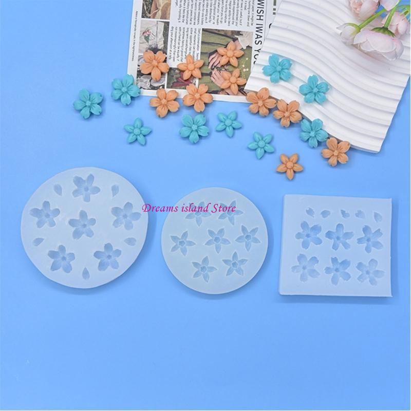 Small Flower Fondant Silicones Molds Cake Decoration DIY Baking Tool Epoxy Resins Chocolate Mould Soap Candy Molds HX6C