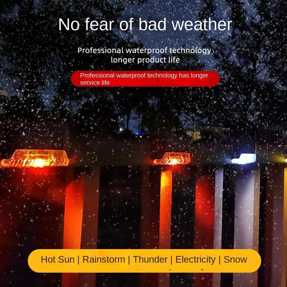 Solar Light Outdoor Stair Wall Step  LED Street  Garden Balcony Decoration Waterproof Stairs Fence Lamp