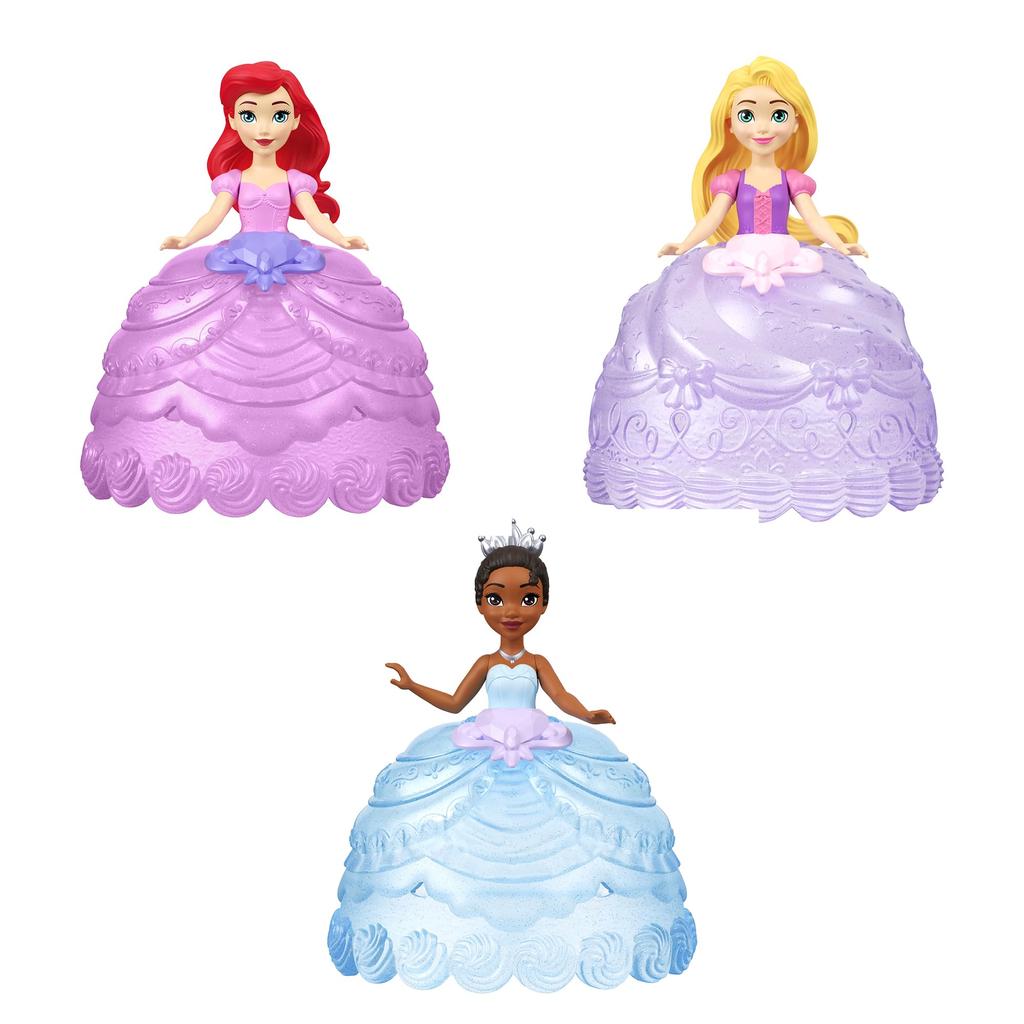 Mattel Disney Princess Cupcake Transformation Teatime Dress-Up Dolls & House Pretend Play Mini Doll Surprise Pack Ages 3+ Multi JJT70-986A