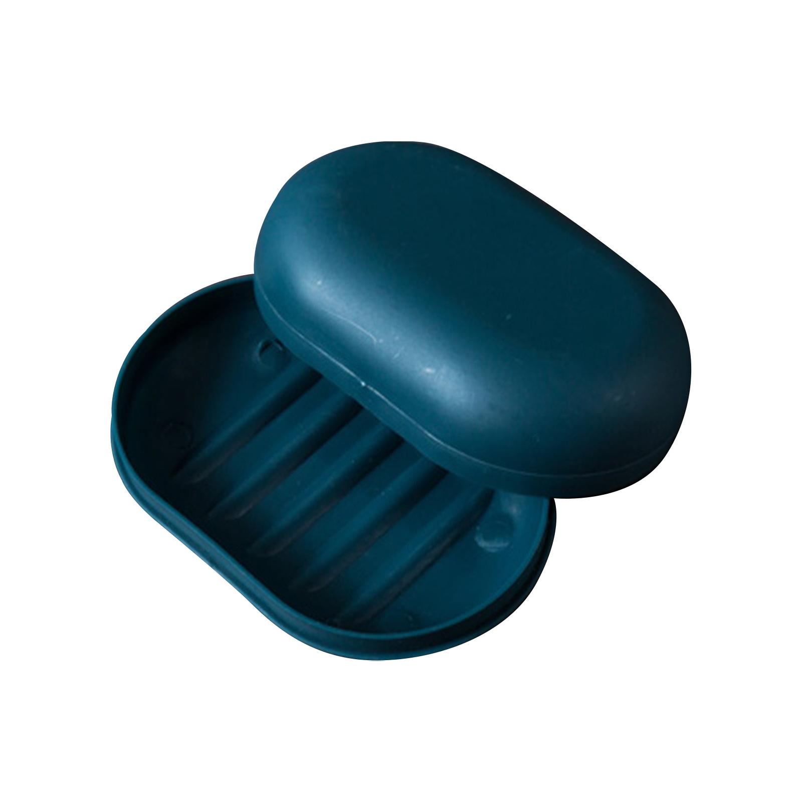 

Коробка для мыла для мытья посуды, контейнер для дорожного уплотнения, чехол для мыла ярких цветов D5K3 синий