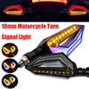 Motorcycle LED Turn Signal Light Universal Daytime Running Lights Indicator Blinker Braking Lamp 10MM 12V Moto Turn Signal Light