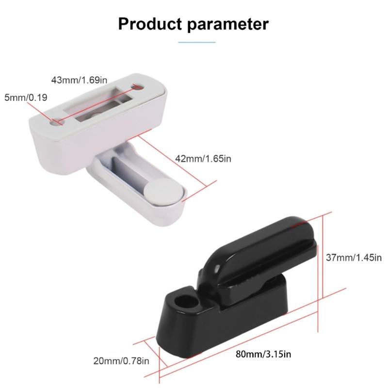 Household Hardware Accessories T Lock Safety Lever Handle Lock Child Safe Metal Window Door Sash Lock