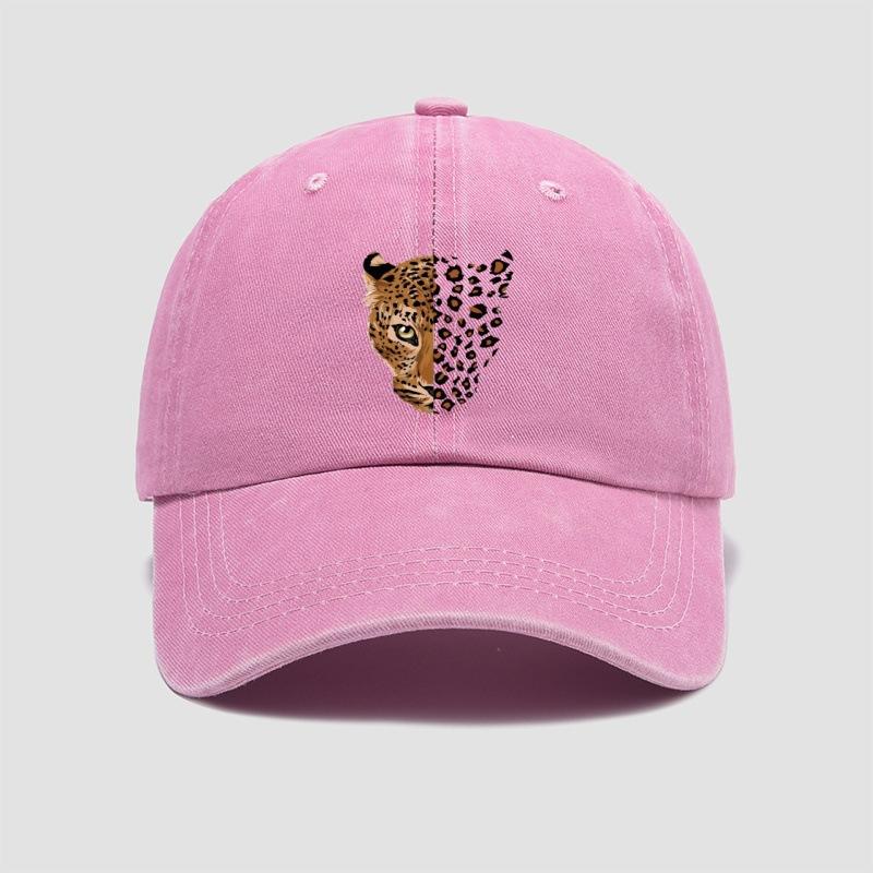 

New Fashionable leopard print baseball cap - Adjustable leopard print design, perfect for casual outings and sports activities Adjustable