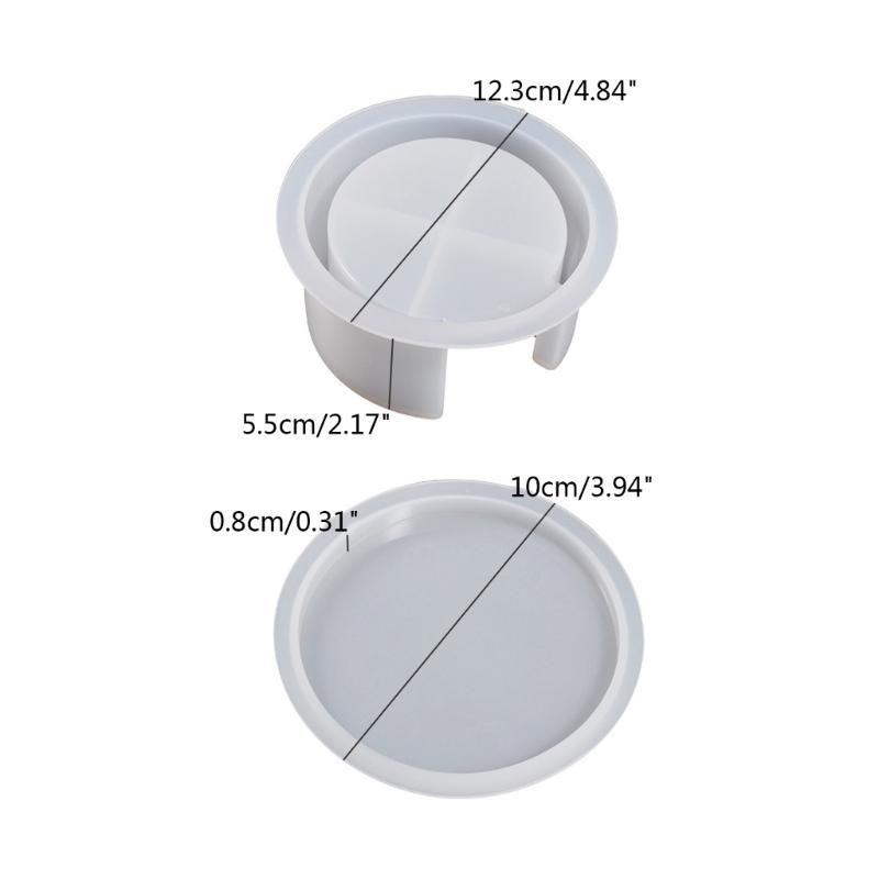 Coaster Resin Molds,Coaster Silicone Mold with Storage Box Mold,Epoxy Resin Molds for DIY Resin,Cups Mats,Home Decoratin