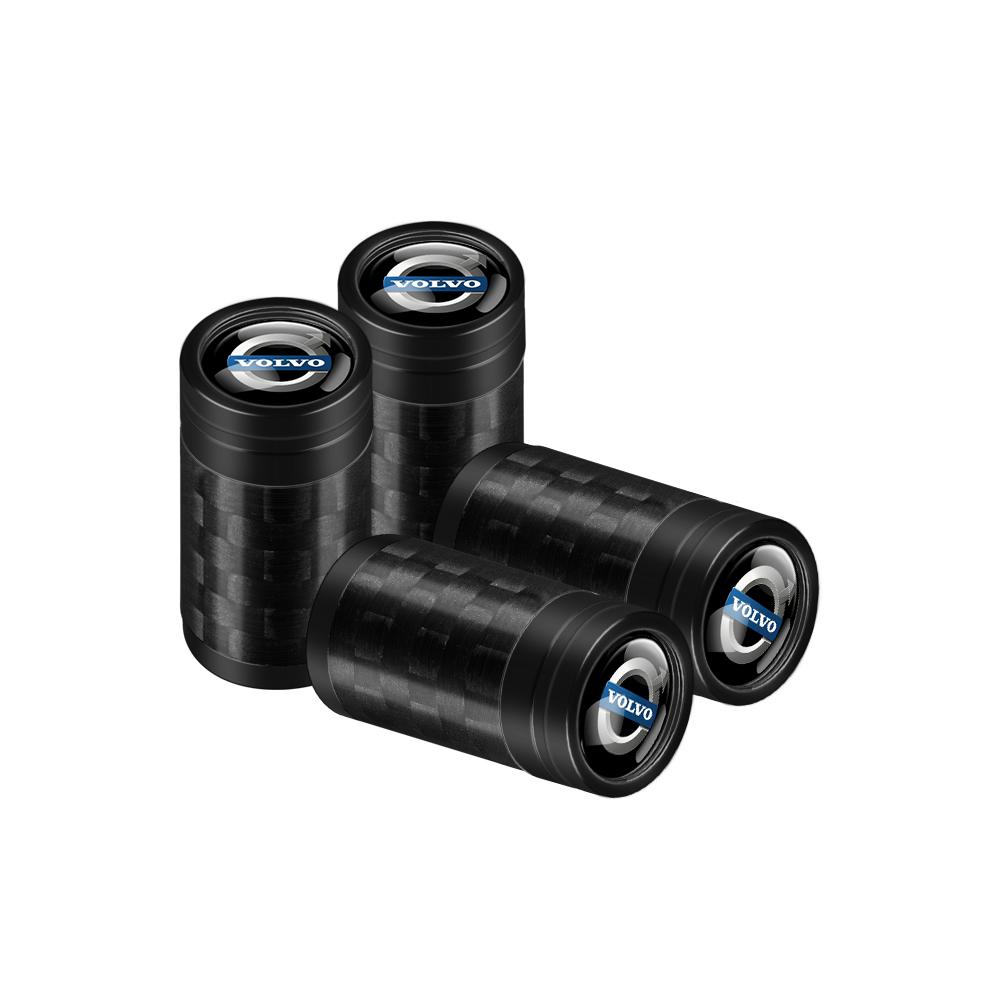 

4pcs Metal Alloy Carbon Fiber Pattern Car Wheel Tire Valve Stem Caps Cover For Volvo RDESIGN S40 S60 V40 V50 S90 XC40 XC60 XC90