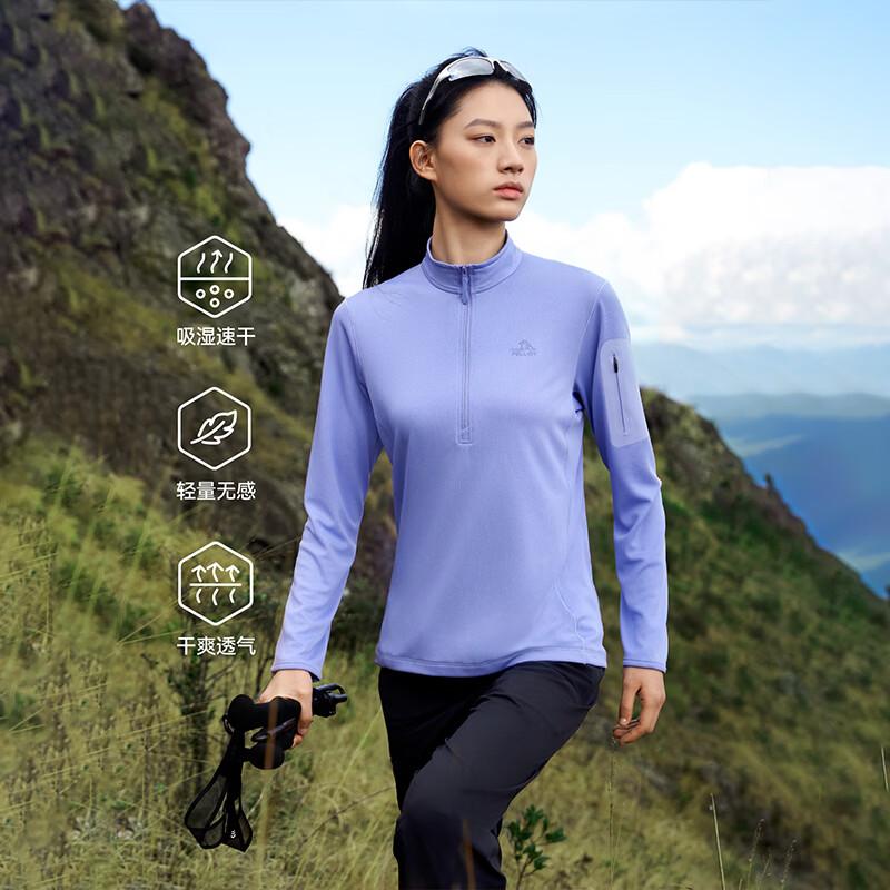 Pelliot Women s Outdoor Lightweight Temperature-Controlled Hiking Long-Sleeve T-Shirt 2XL