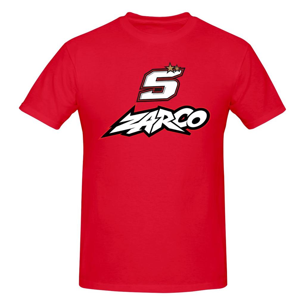 T-shirt da Pendolare Johann Zarco Semplice Stile Coreano Collo a Costine Basic Tee