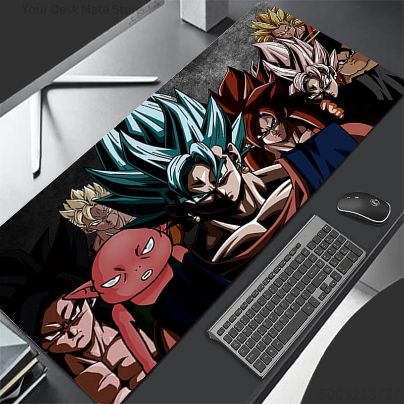 Large Mouse Pad Carpet Laptop Pc Gamer Keyboard Mat XXL Mousepad Edge White Tassel Rubber Dragon BallZ DBZ Table Mat Mouse Pads
