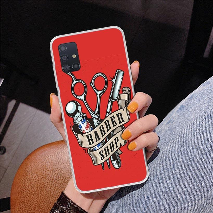 Hair Stylist Scissors Brush Phone Case For Samsung Galaxy A52 A32 A22 A12 A51 A31 A50S A30S A20S A10S Note 20 Ultra 10 Plus S10