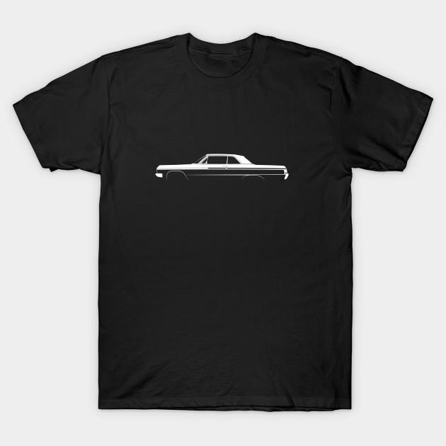 Мужская черная футболка с принтом Chevrolet Impala Ss (1964 г.) Хлопковая футболка с принтом на бумаге для термопереноса без вырезания 2XL чёрный