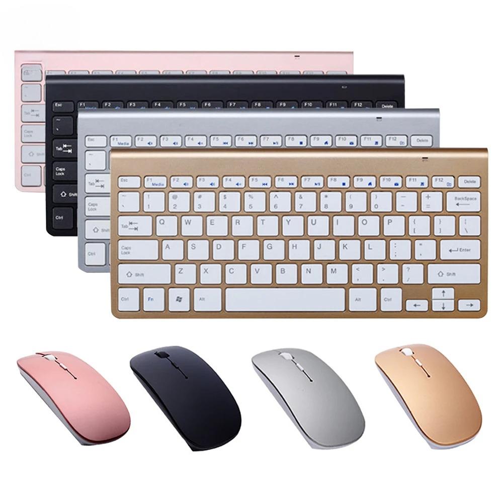 Tastiera e mouse wireless 2.4G Protable Mini tastiera e mouse Combo set per notebook laptop Mac desktop PC computer Smart TV PS4