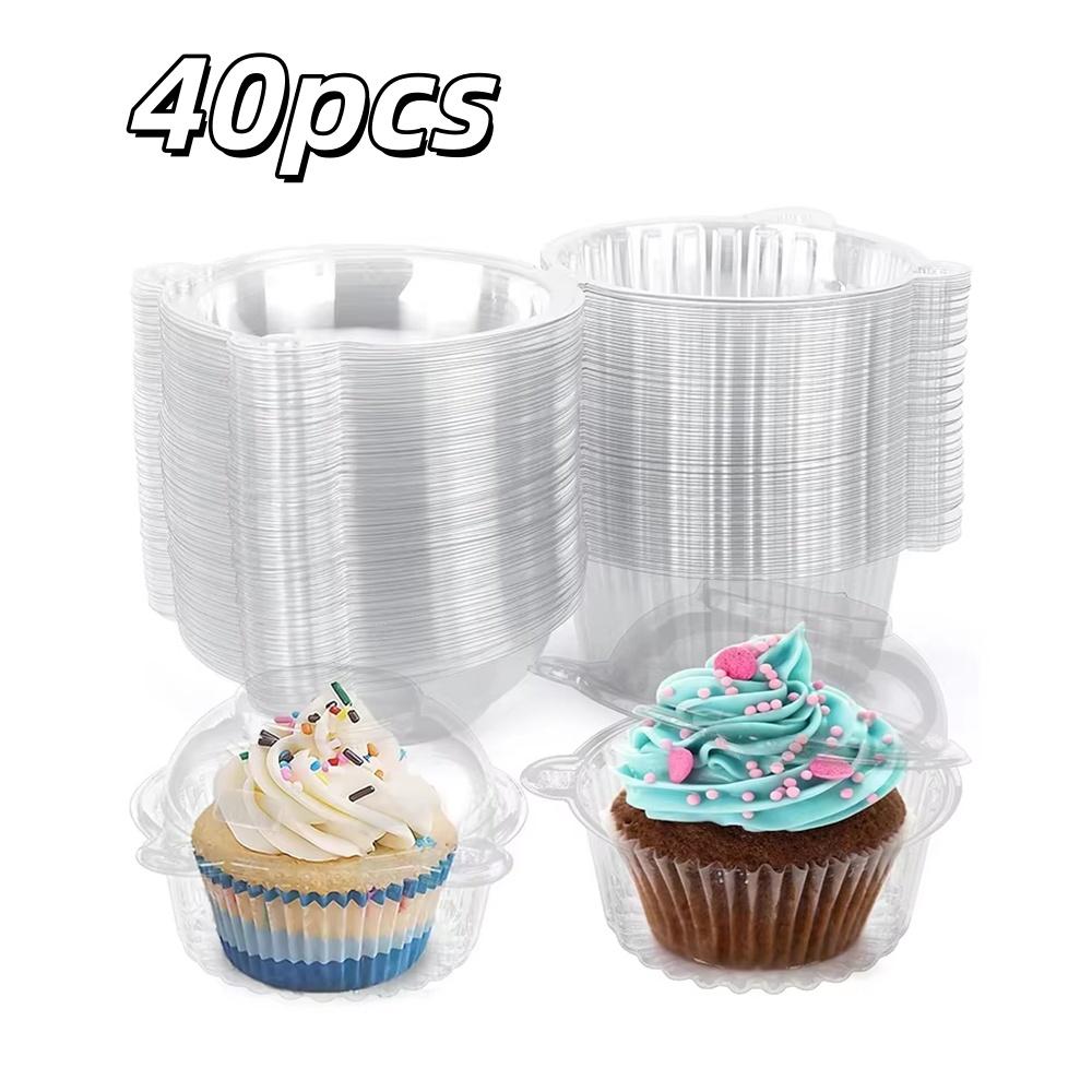20/40pcs Cupcake Packaging Boxs Wedding Muffins Dessert Container For Storage Salas And Fruits Party Supplies Christmas Decor