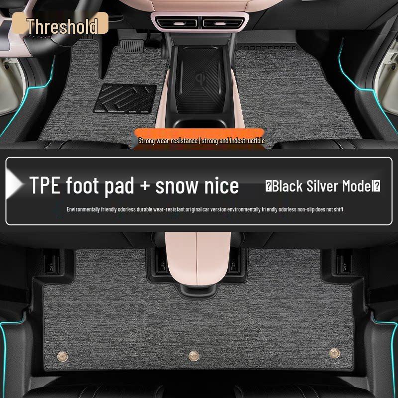 BYD Seagull and Dolphin Models 2526 TPE Smart Driving Floor Mats with Full Coverage Carpet
