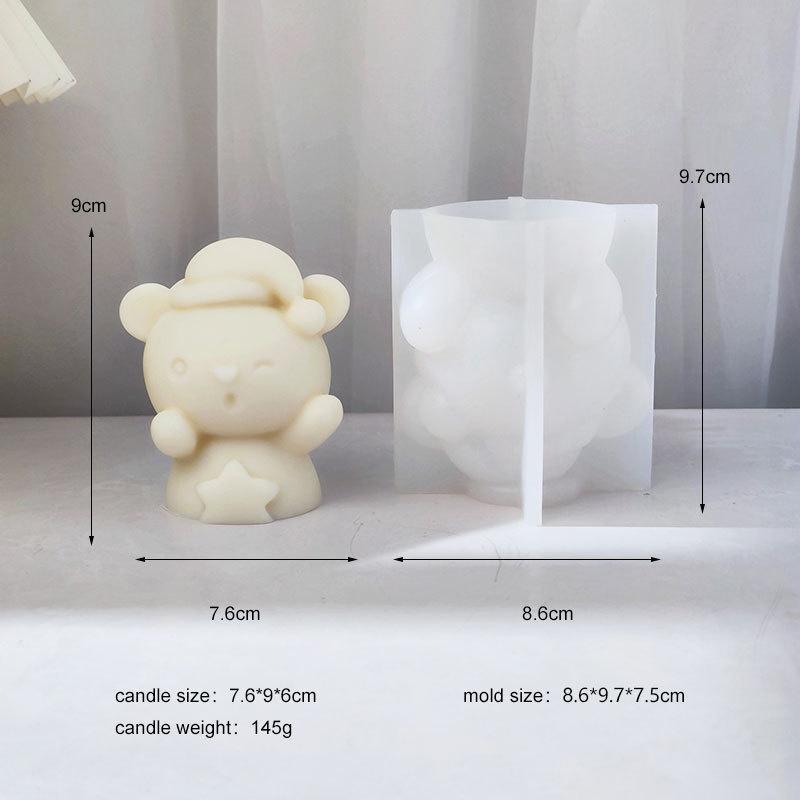 Cartoon Santa Claus Candle Silicone Mold Christmas Snowman Dwarf Elf Candle Soap Making Mold Diy Resin Gypsum Silicone Mold Gift