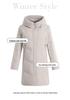 2025 Women's Hooded Mid-Length Winter Down Jacket for Middle-aged and Elderly Mothers